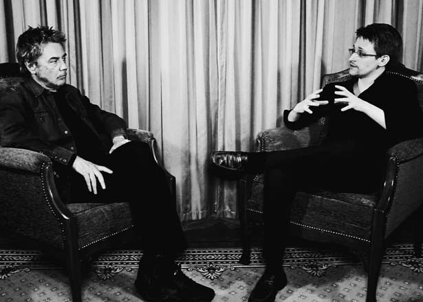 Jean Michel Jarre with Edward Snowden