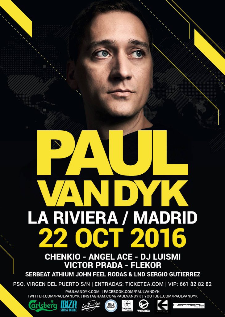 22 oct 2016 Paul van Dyk Madrid