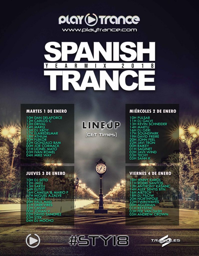 Spanish Trance Yearmix 2018 Line-Up