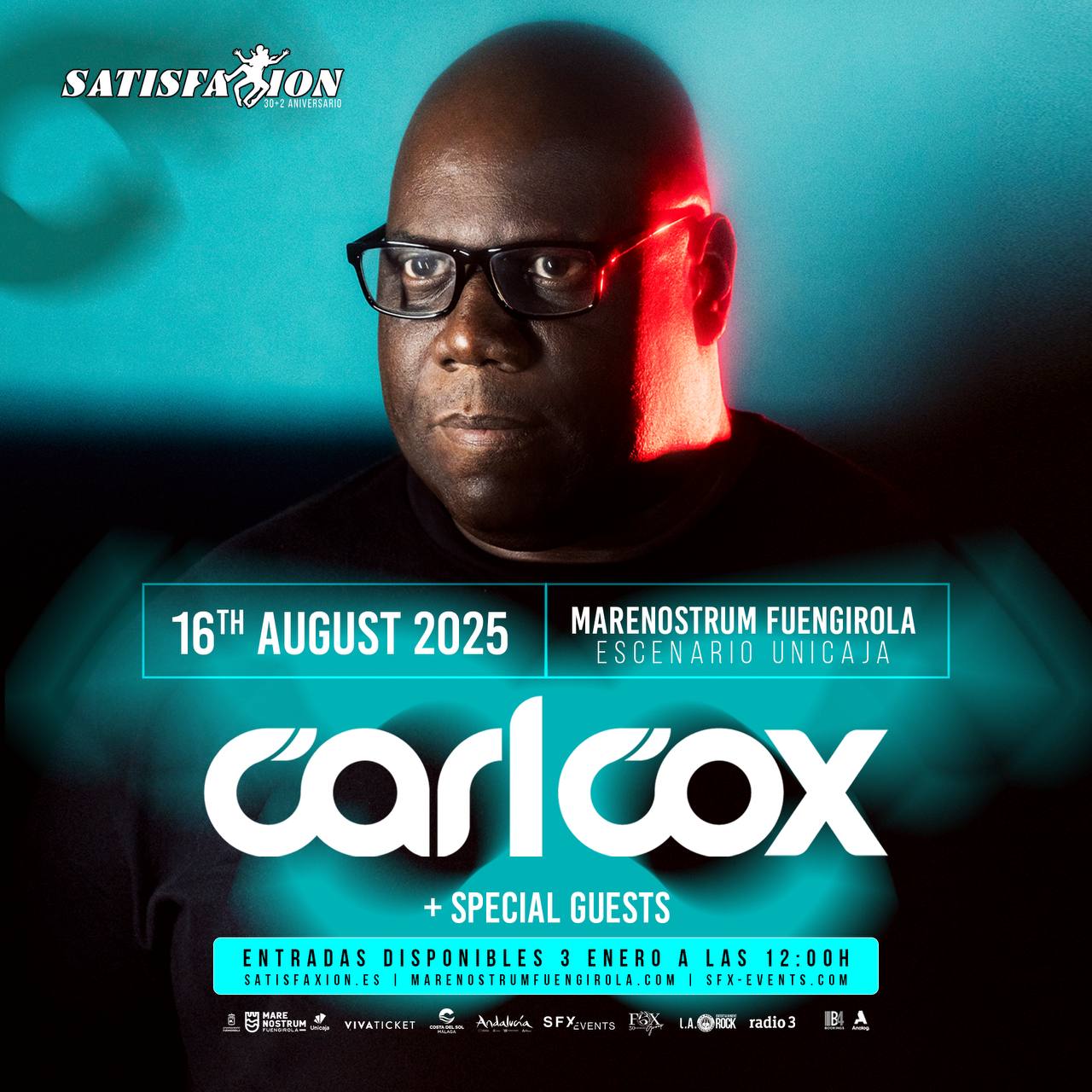 Satisfaxion Carl Cox Marenostrum Fuengirola