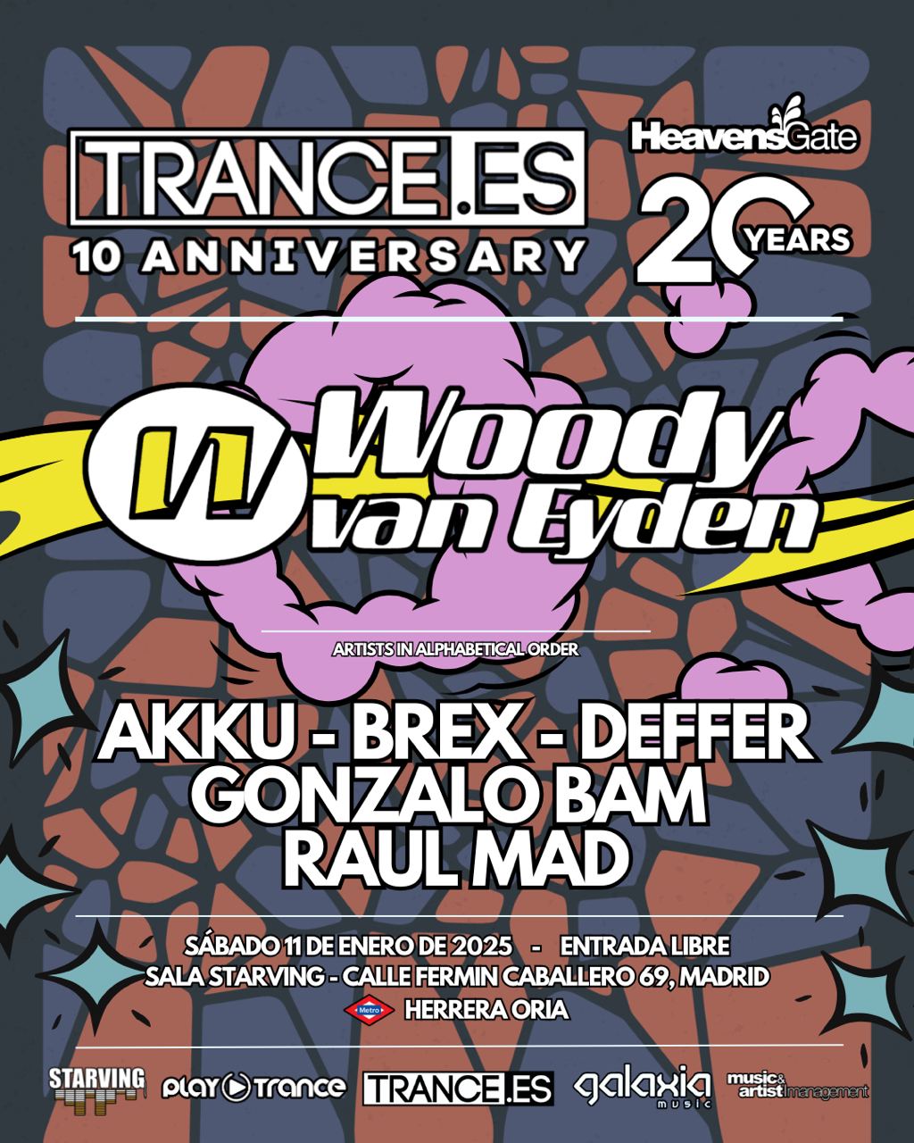 Cartel Trance.es décimo aniversario con Woody van Eyden